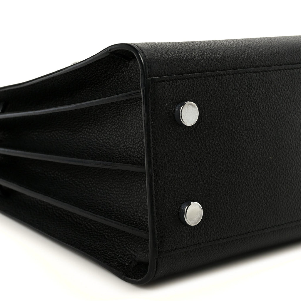Grained Calfskin Small Sac De Jour Black