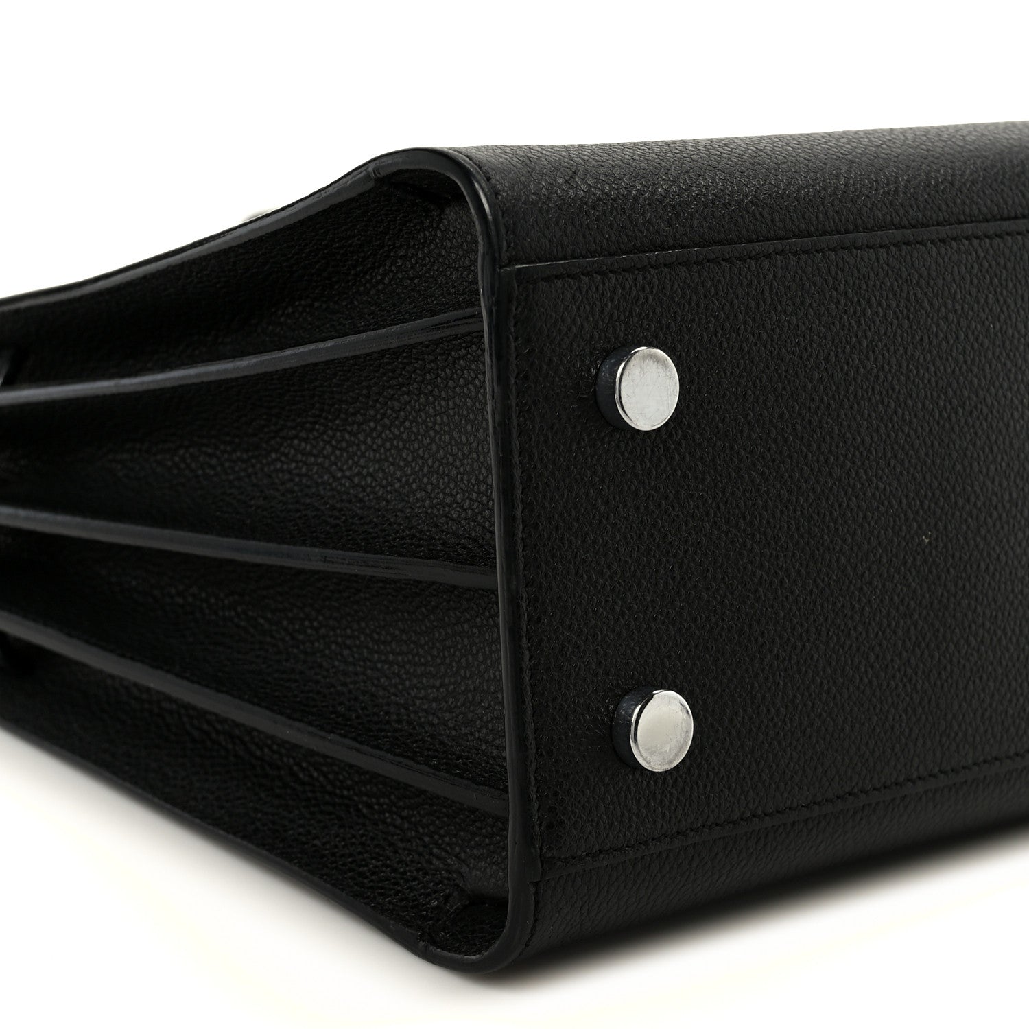 Grained Calfskin Small Sac De Jour Black