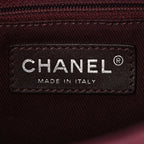Lambskin Quilted Medium Tri-Color Flap Burgundy Dark Pink