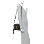 Calfskin Matelasse Monogram Lou Camera Bag Black