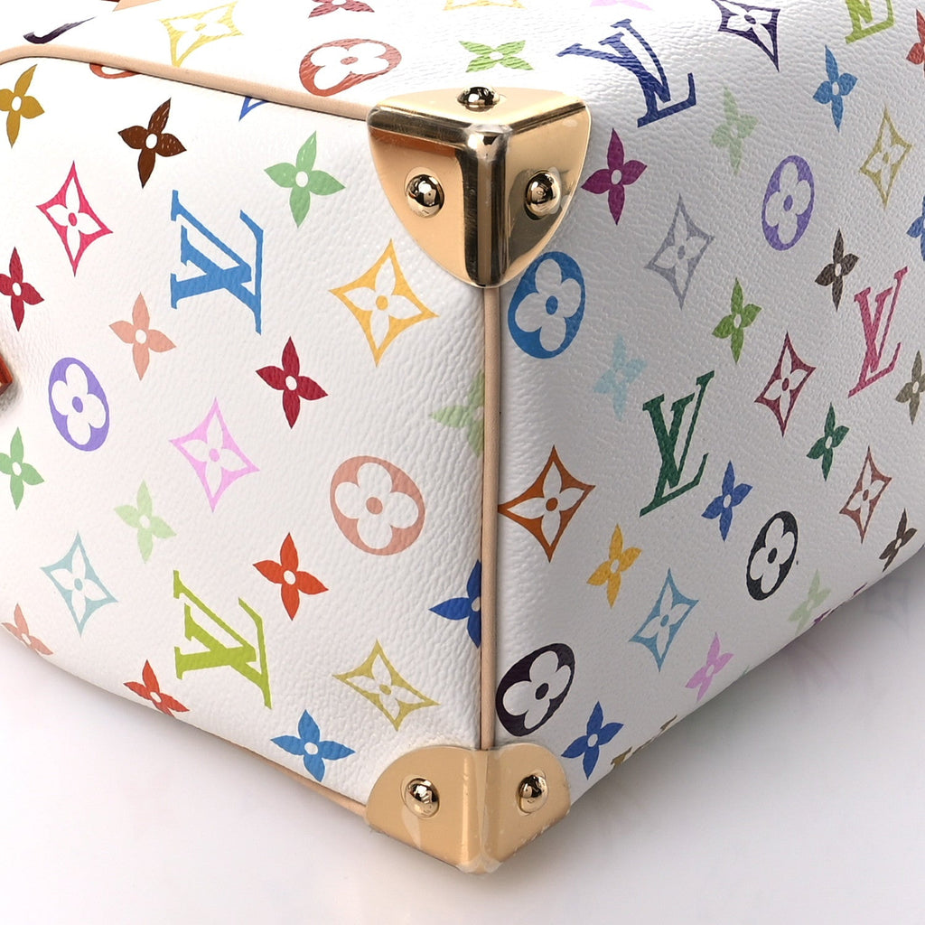 LV X TM Monogram Multicolor Speedy Bandouliere 25 White