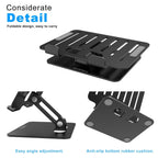 Aluminum Tablet Holder Foldable Dock Cradle Multi-Angle Adjustable Desktop Tablet For; iPad; Tablet; Samsung Galaxy; Kindle; Phone