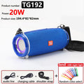 20W High PowerBluetooth Speaker Waterproof Portable Column For PC Computer Speakers Subwoofer Boom Box Music Center FM TF -20W TG192 Blue