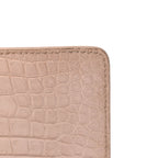 Calfskin Crocodile Embossed Medium Monogram Sunset Rose Antic