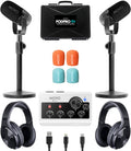 Movo PodPro-TH Portable Podcasting Bundle for 2 for Smartphones and Computers