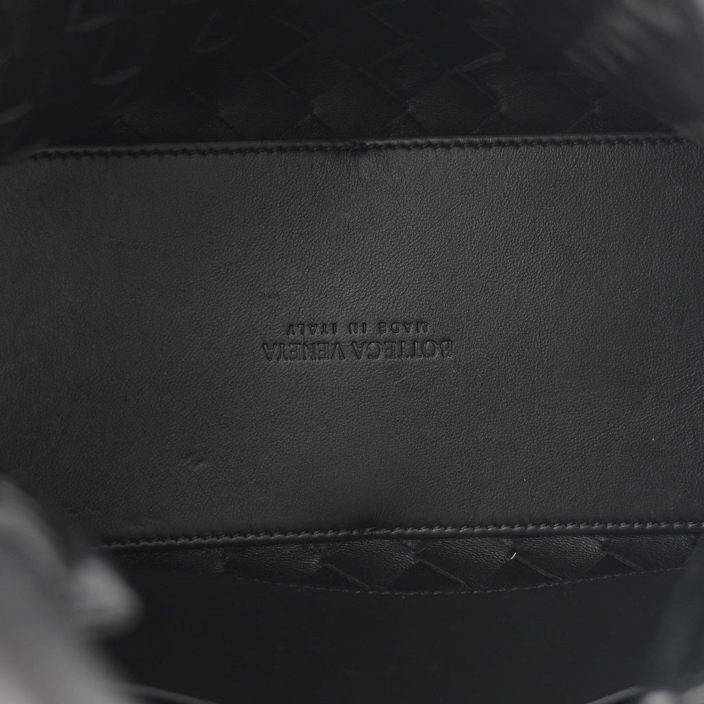 Nappa Intrecciato Small Andiamo With Chain Shoulder Bag Black