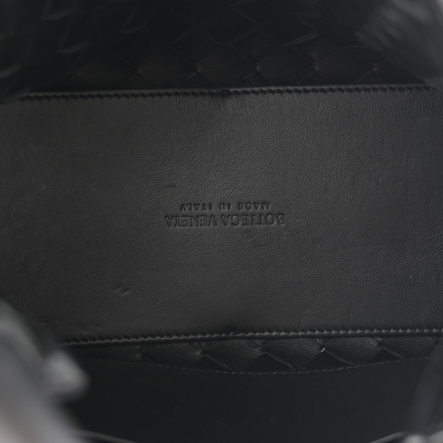 Nappa Intrecciato Small Andiamo With Chain Shoulder Bag Black