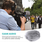 Movo WS1 Furry Outdoor Small Mic Windscreen Muff