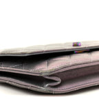 Iridescent Lambskin Quilted Reissue Wallet On Chain WOC Light Purple