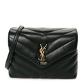 Calfskin Y Quilted Monogram Toy Loulou Crossbody Bag Deep Green