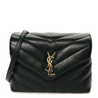 Calfskin Y Quilted Monogram Toy Loulou Crossbody Bag Deep Green