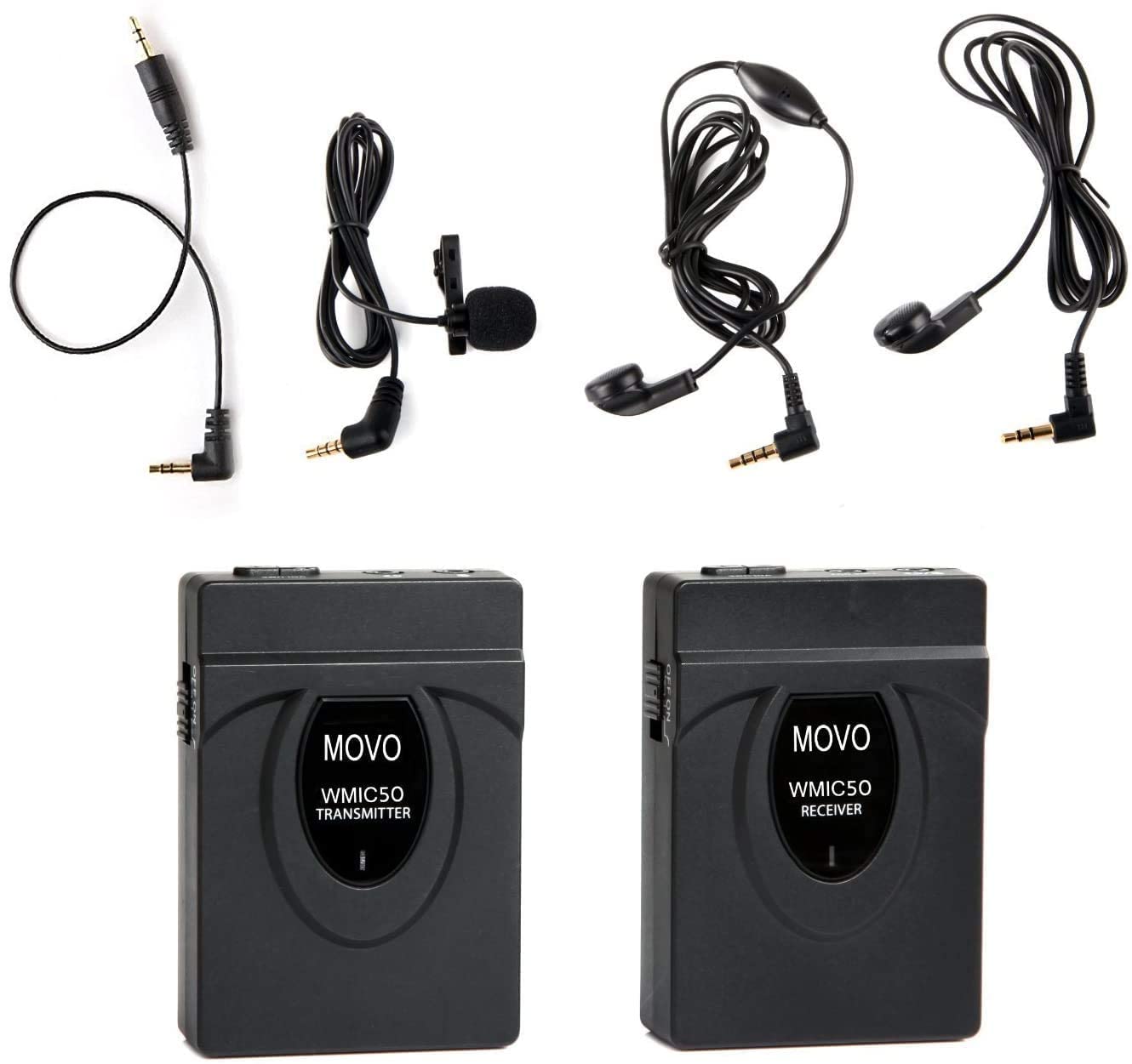 Movo WMIC50 2.4GHz Wireless Lavalier Microphone System for Cameras