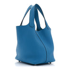 Taurillon Clemence Picotin Lock 18 PM Bleu Frida