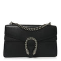 Pebbled Calfskin Small Dionysus Shoulder Bag Black