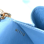 Crocodile Twist Chain Wallet Bleuet