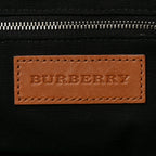 Mega Check Grained Calfskin Medium Harcourt Satchel Saddle Brown