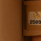 Glazed Calfskin Round As Earth Evening Bag Beige