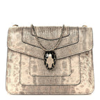 Metallic Karung Serpenti Forever Top Handle Gold