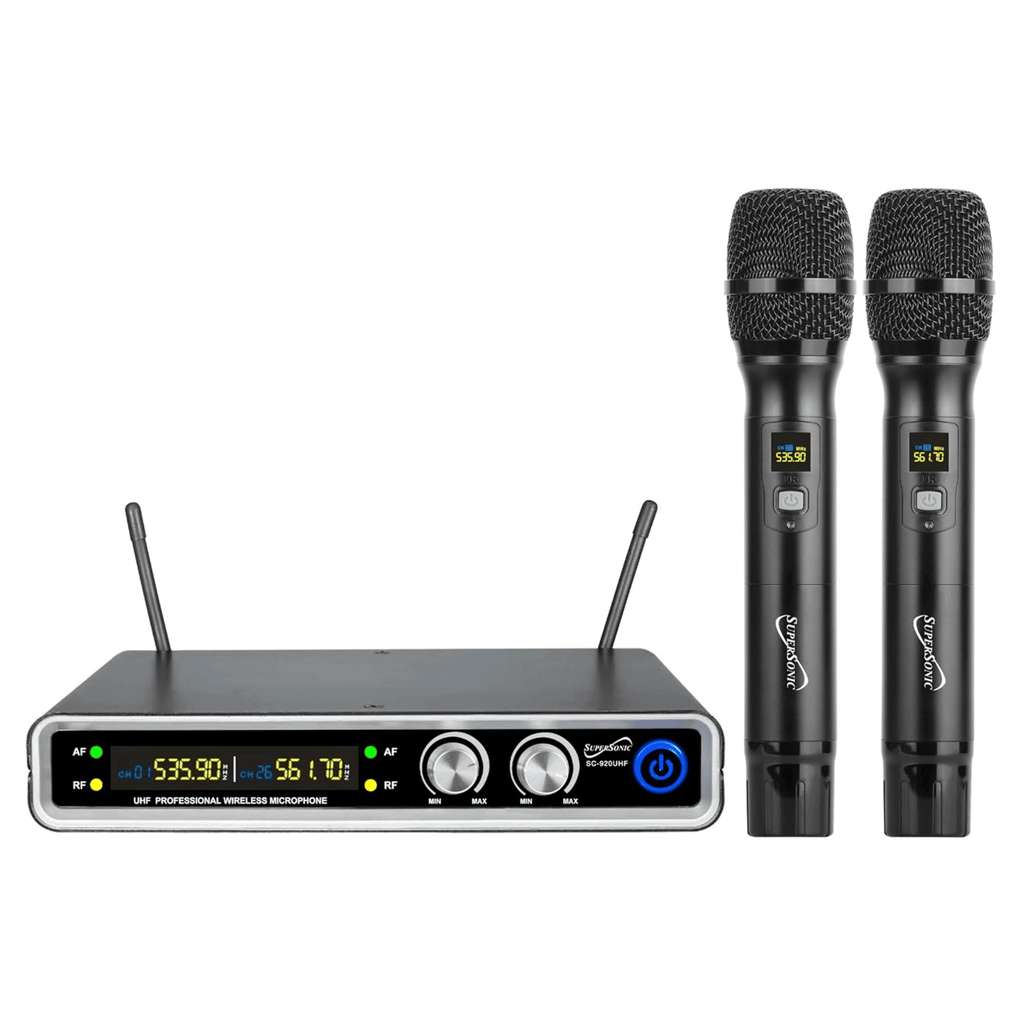 UHF Dual Fixed Channel Professional Wireless Microphone