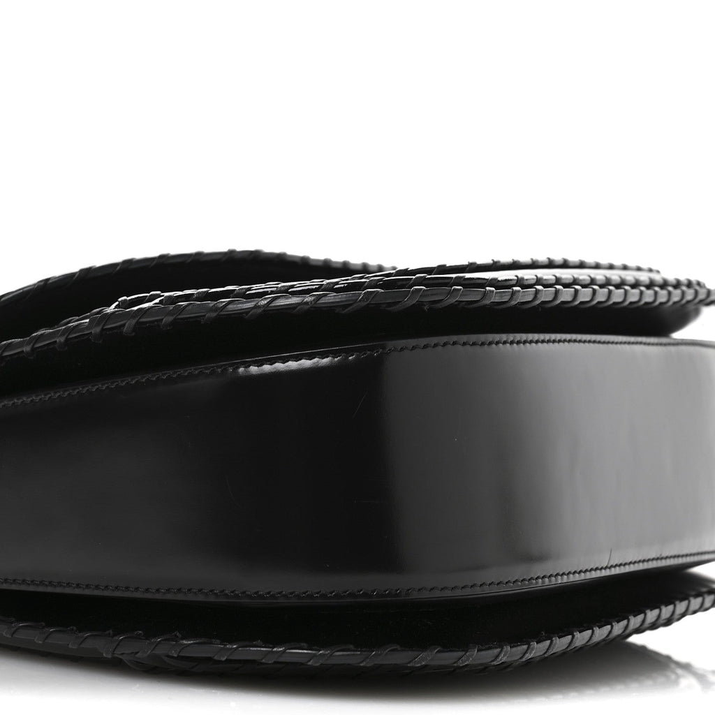 Pony Hair New Bamboo Medium Top Handle Bag Black
