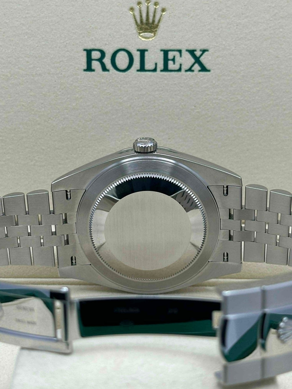 Rolex Steel Datejust 41  - Smooth Bezel - Green Ombré Dial - Jubilee Bracelet - 126300