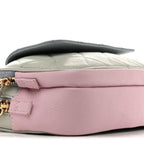 Goatskin Quilted Waist Bag Green Blue Pink