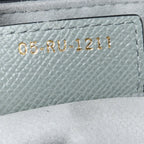 Grained Calfskin Saddle Bag With Strap Stone Grey