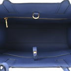 Grained Calfskin Small Frances Tote Navy