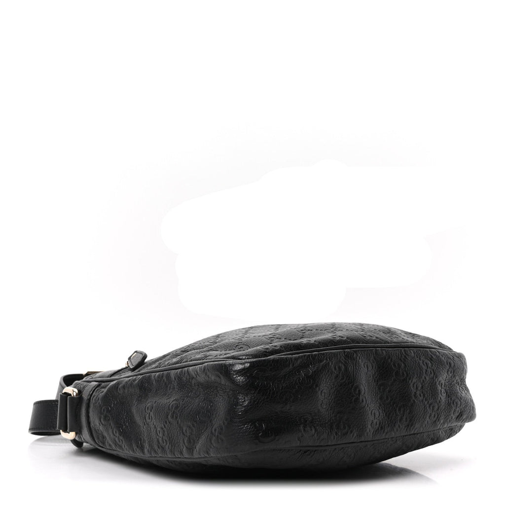 Guccissima Flat Messenger Bag Black