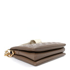 Lambskin Embossed Monogram Coussin PM Taupe