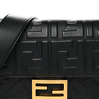 Nappa FF 1974 Embossed Baguette Black