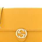 Dollar Calfskin Interlocking G Chain Wallet New Buttercup