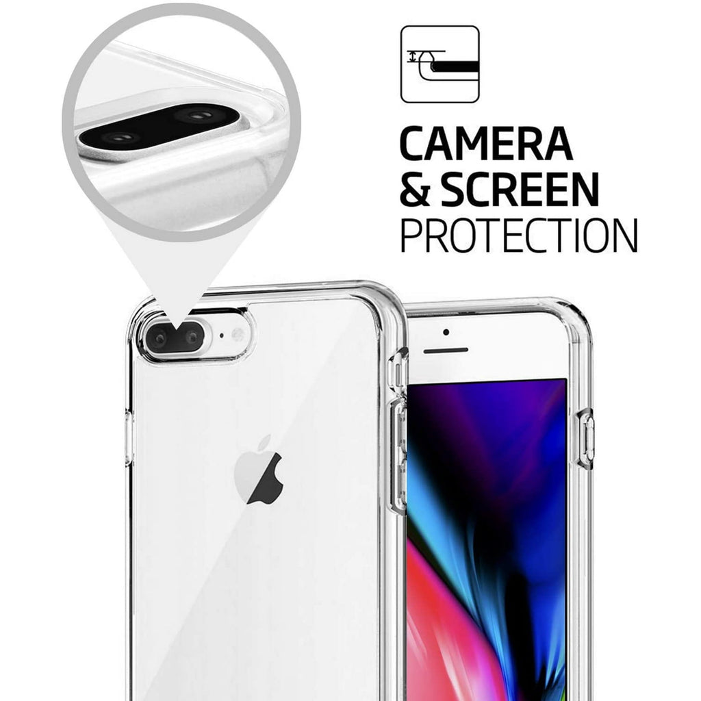 Entronix Case Compatible with iPhone 8 Plus/7 Plus - [Hard Back] Thick Clear