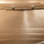 Grain De Poudre Matelasse Chevron Monogram Chain Wallet Taupe