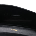 Grain De Poudre Textured Mixed Matelasse Triquilt Monogram Clutch Black