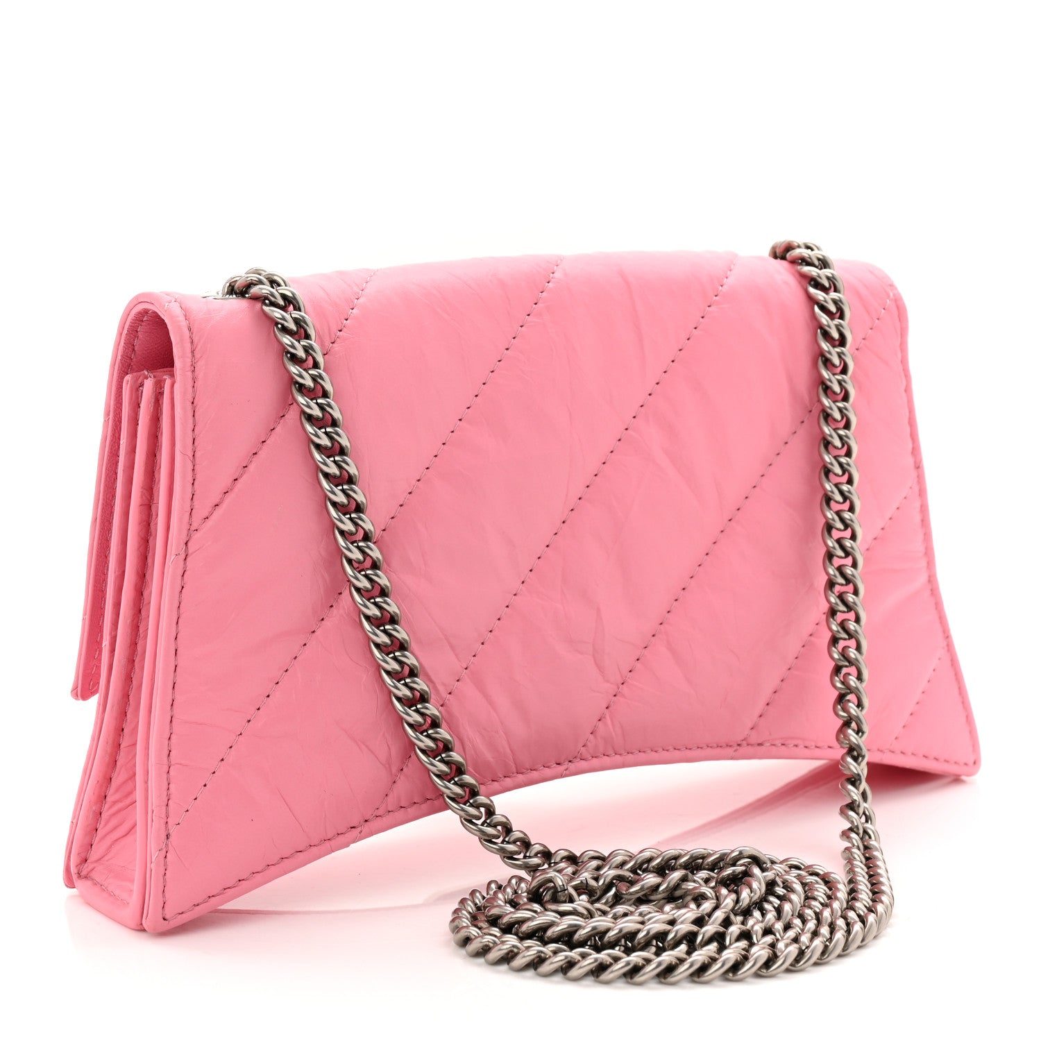 Crushed Calfskin Quilted XS Crush Chain Bag Sweet Pink