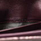 Metallic Snakeskin Soft Stirrup Wallet Brown