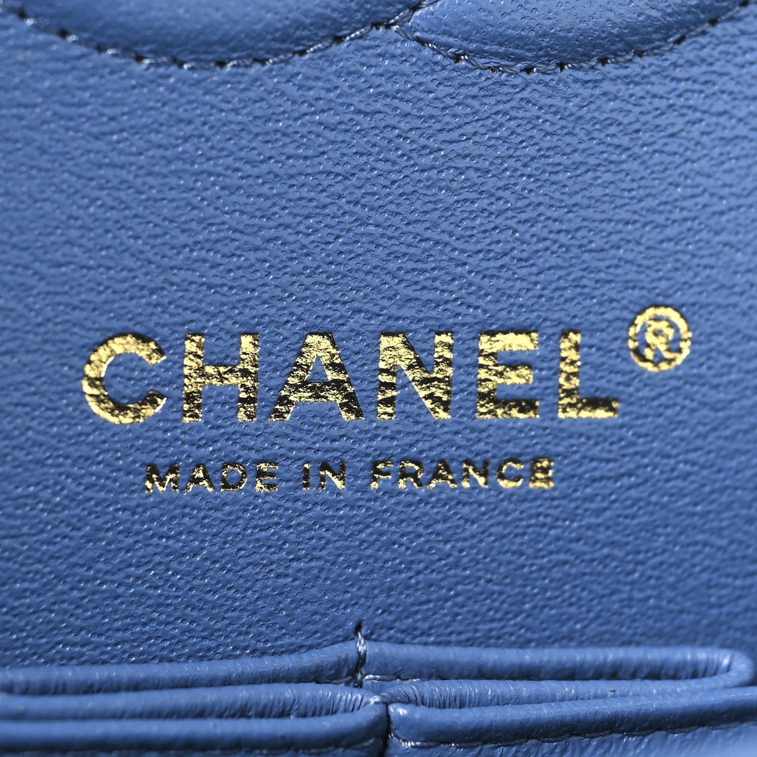 Caviar Quilted Small Double Flap Blue