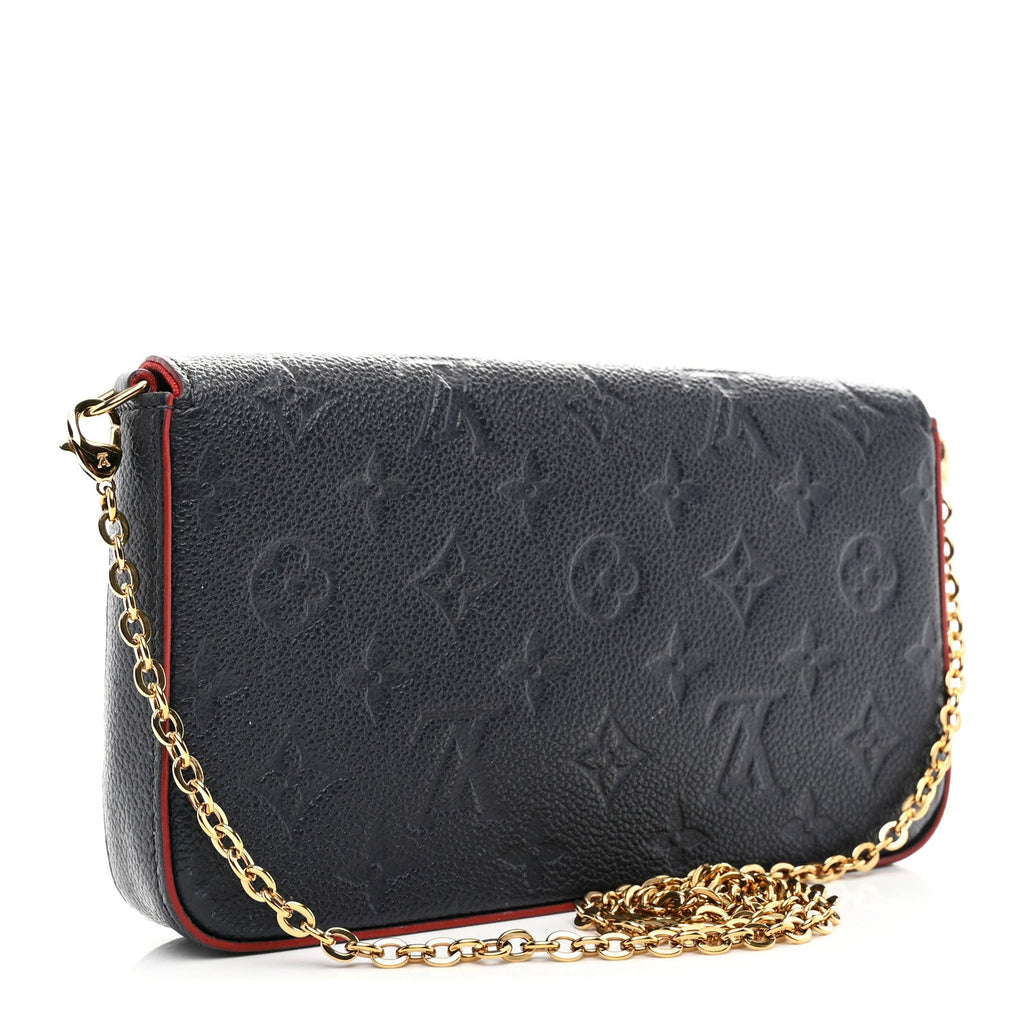 Empreinte Pochette Felicie Chain Wallet Marine Rouge