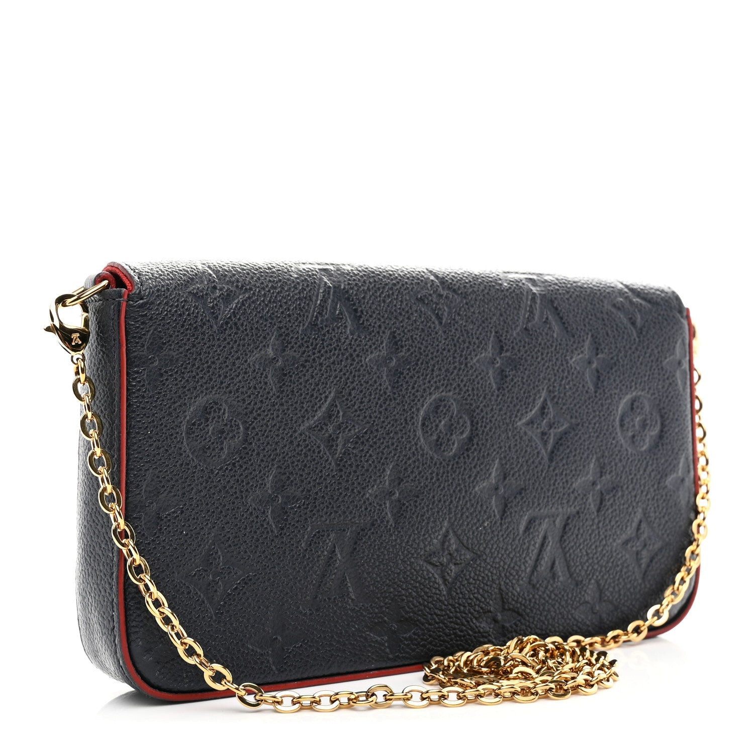 Empreinte Pochette Felicie Chain Wallet Marine Rouge