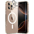 Entronix Bundle Compatible with iPhone 15 Pro - [Magnetic] Clear Case, 1 Clear Screen Protector & 1 Camera Lens Protectors