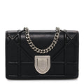 Lambskin Baby Diorama Flap Bag Black