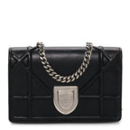 Lambskin Baby Diorama Flap Bag Black