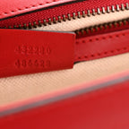 Calfskin Web Medium Peony Chain Shoulder Bag Red