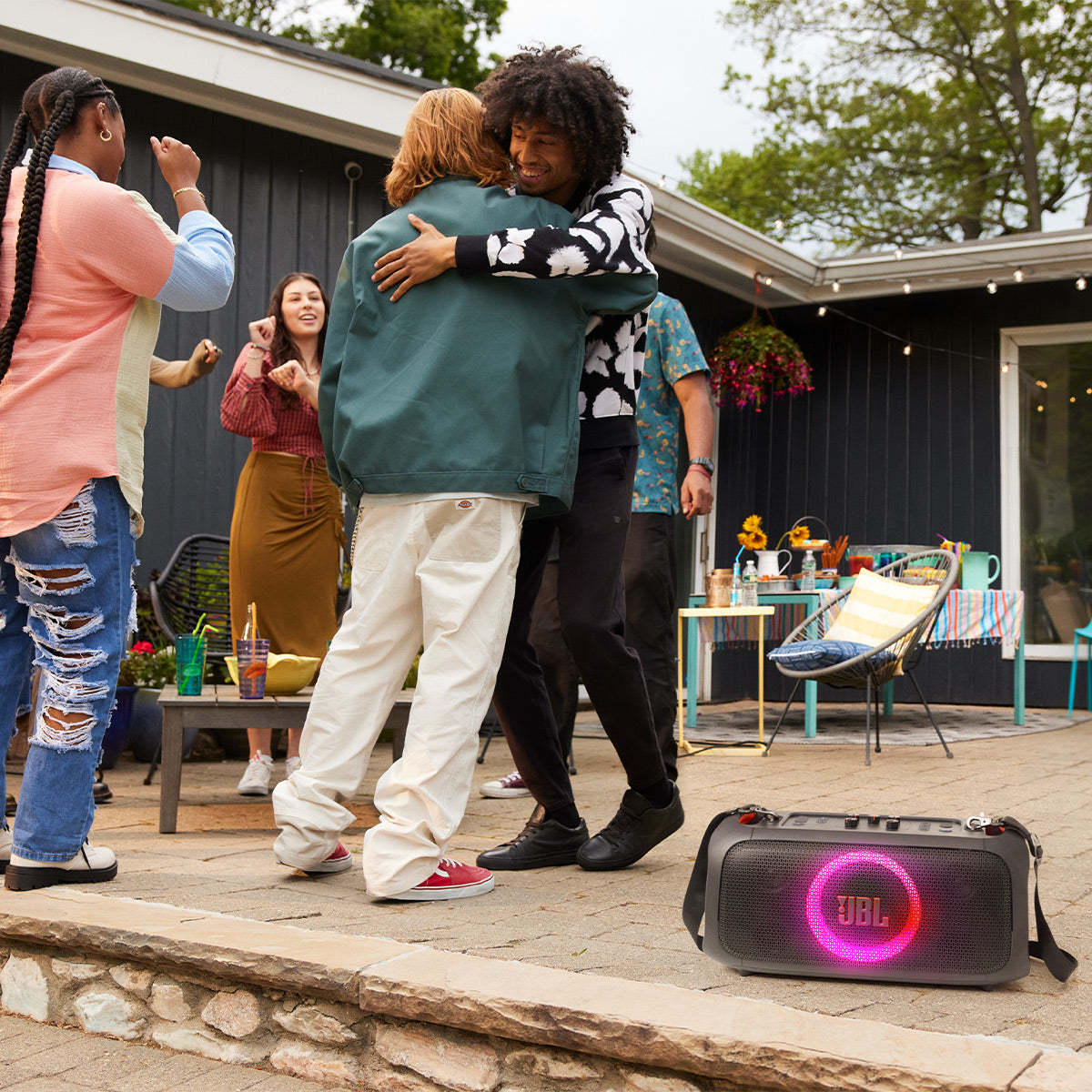 JBL PartyBox On-The-Go Essential Portable Party Speaker with gSport Carrying Bag