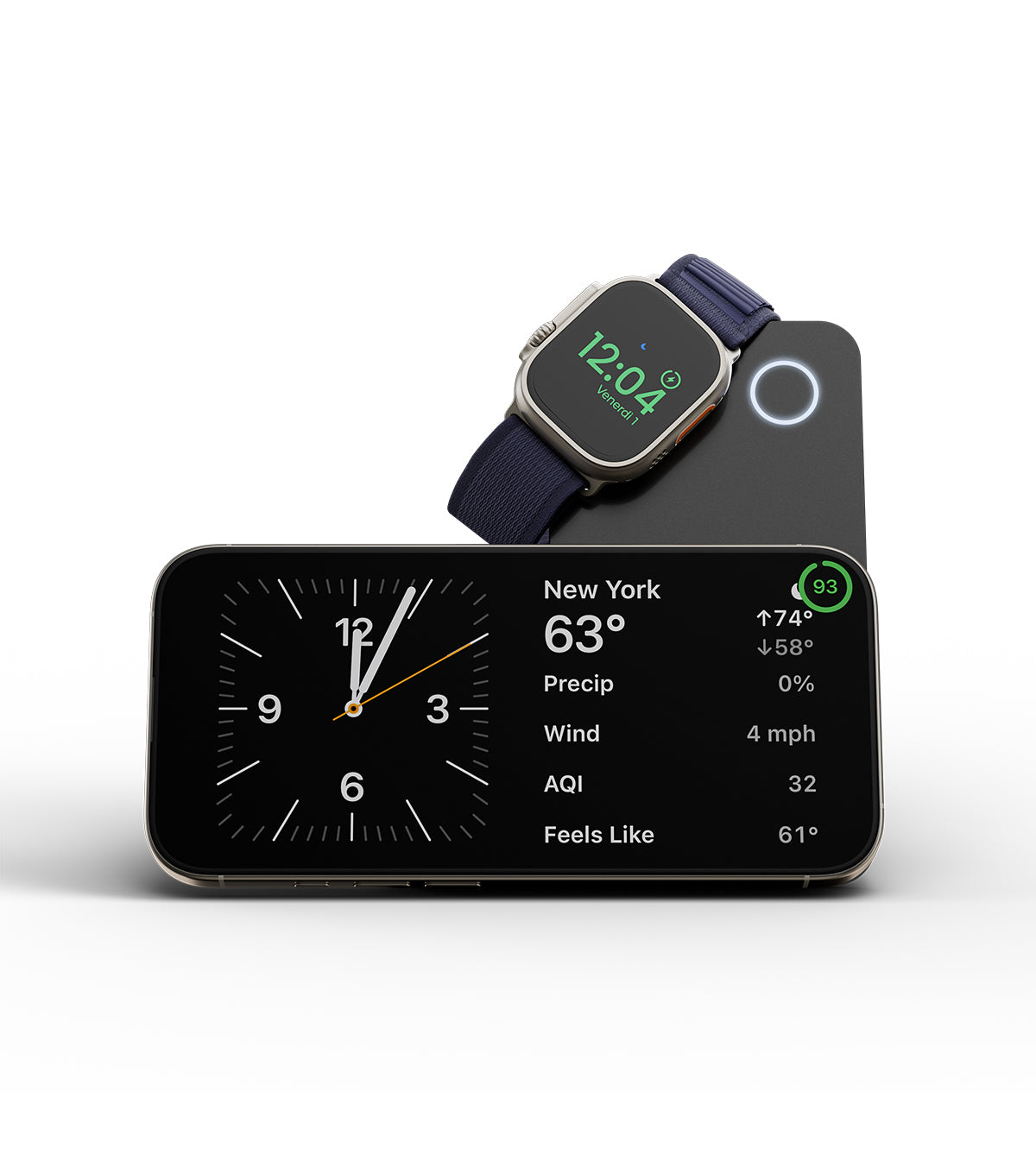 KUXIU K1 15W Fast Charging 3-in-1 MagSafe Wireless Power Bank - Black