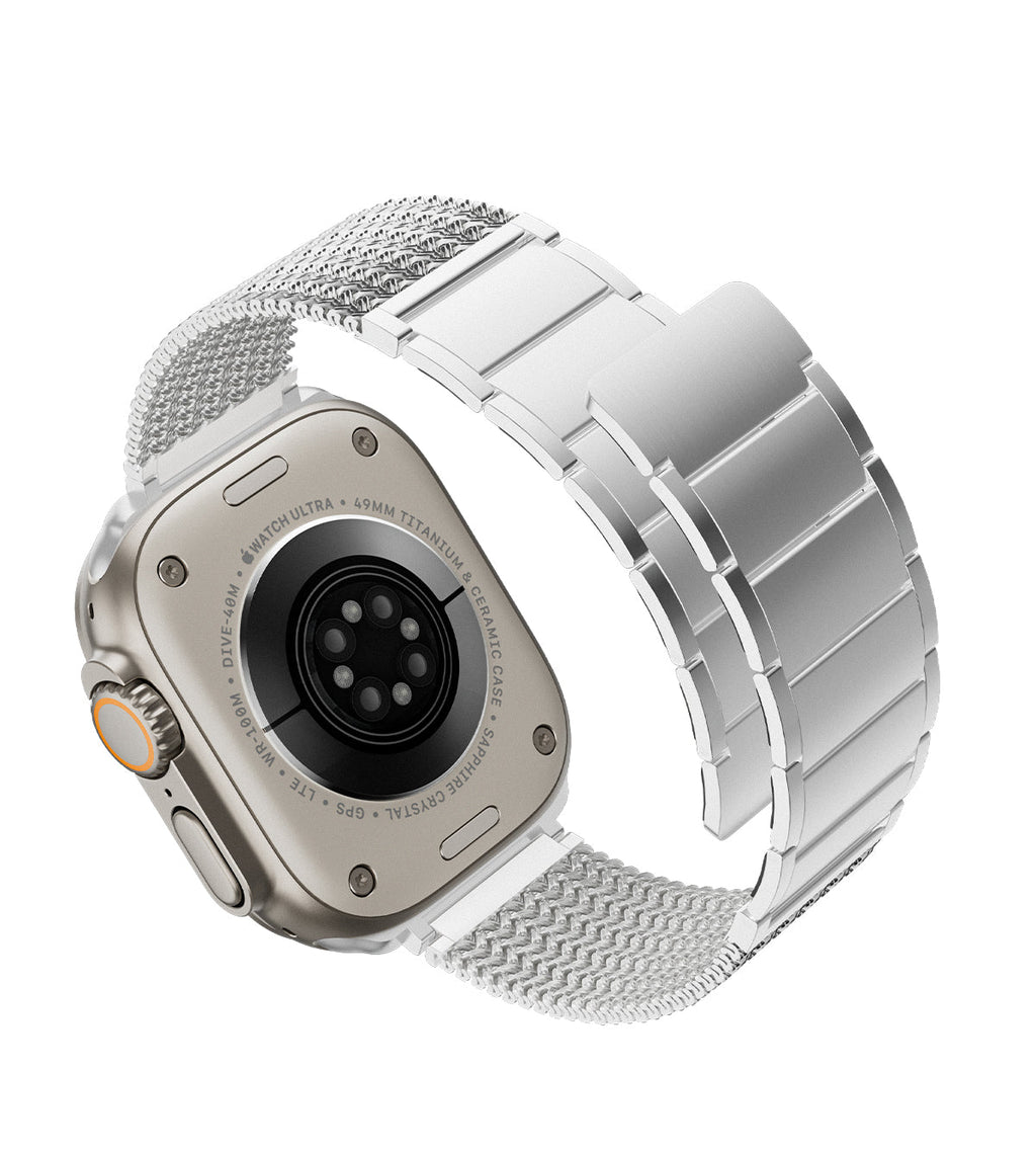 KUXIU Natural Stainless Steel Magnetic Apple Watch Band