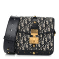 Oblique Square DiorAddict Flap Navy Blue