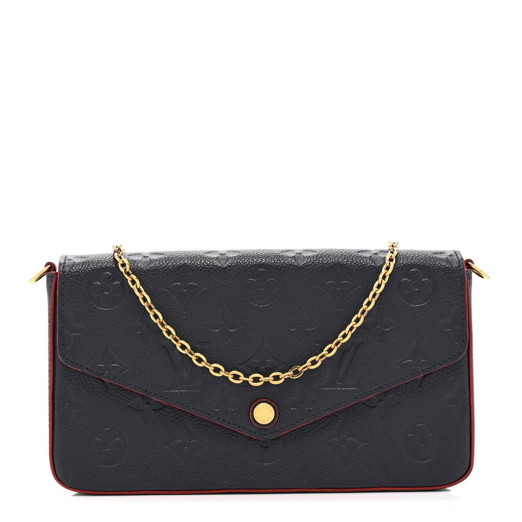 Empreinte Pochette Felicie Chain Wallet Marine Rouge