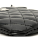 Lambskin Quilted Uniform Crossbody Bag Black